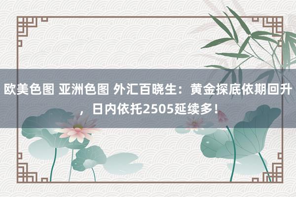 欧美色图 亚洲色图 外汇百晓生：黄金探底依期回升，日内依托2505延续多！