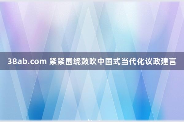 38ab.com 紧紧围绕鼓吹中国式当代化议政建言