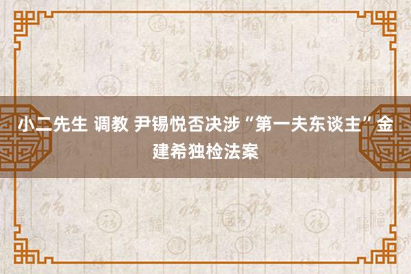 小二先生 调教 尹锡悦否决涉“第一夫东谈主”金建希独检法案